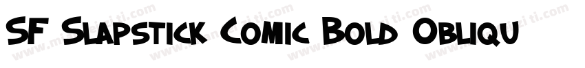SF Slapstick Comic Bold Oblique字体转换